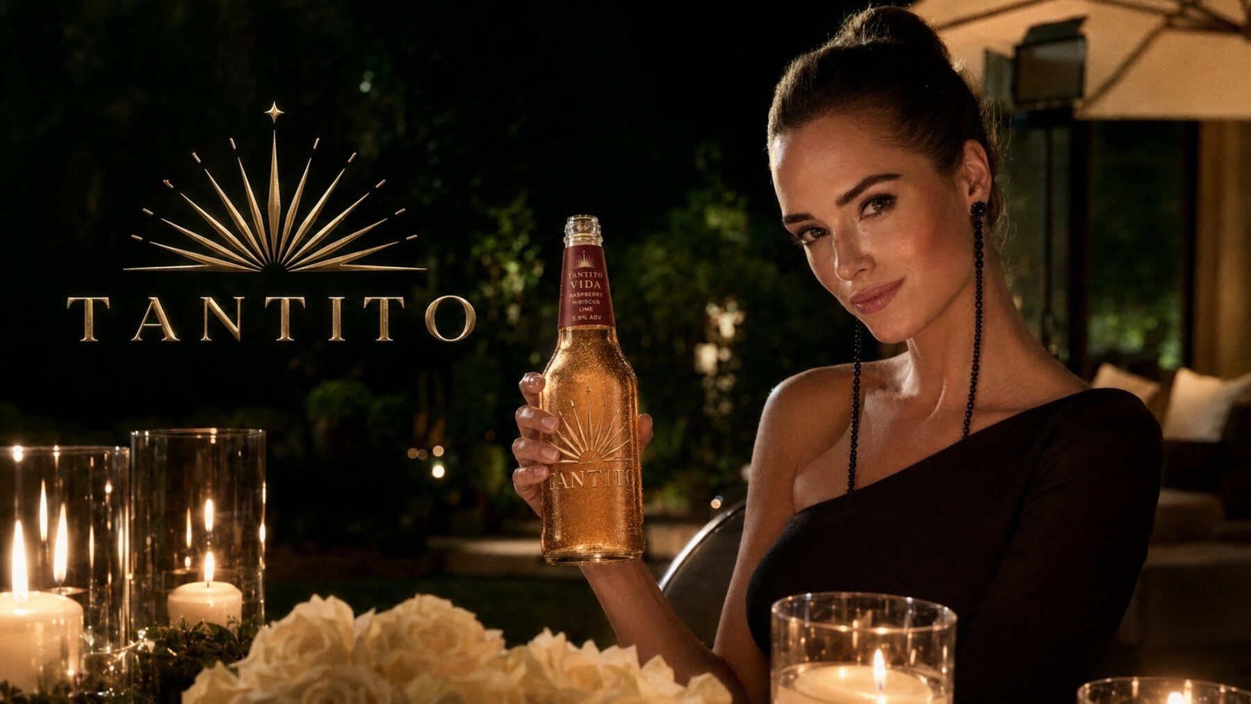 Tantito VIDA poolside at sunset